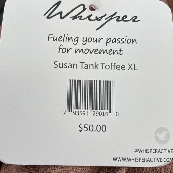 Whisper Susan Toffee Brown Tank Top – Size XL Effortless Chic NWT - Picture 6 of 8